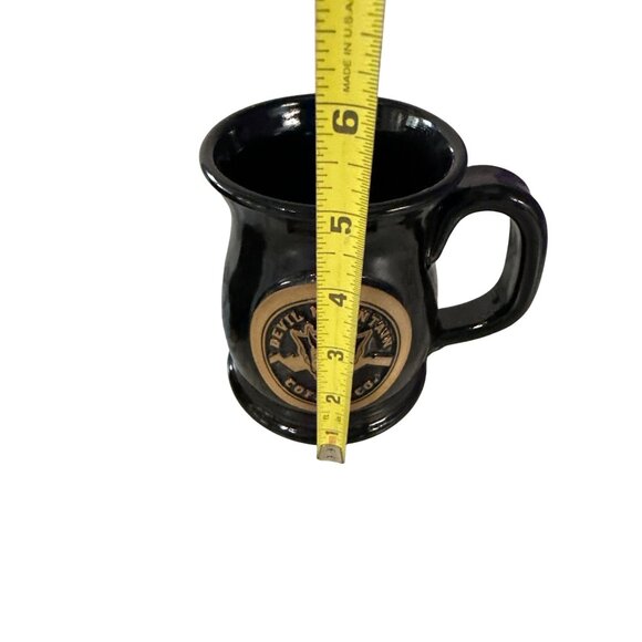 2 Devil Mountain Coffee Co. Black Stoneware Handcrafted Mugs Sunset Hill Stonewa - Picture 8 of 8
